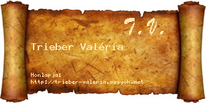 Trieber Valéria névjegykártya